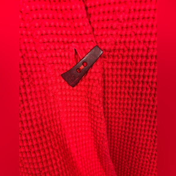 Focus Casual Life Red Waffle-Knit Swing Jacket – Size S | 100% Cotton - Picture 5 of 13